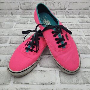 Vans Skate Shoe Brite Neon Pink Black Teal Size Mens 9.5 Women's 11